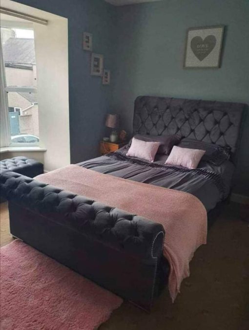 Leather Sleigh Bed for Sale