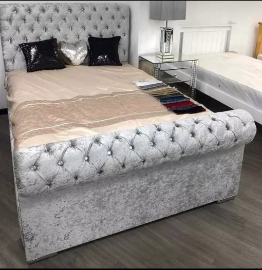 Sleigh Upholstered Bed for Sale