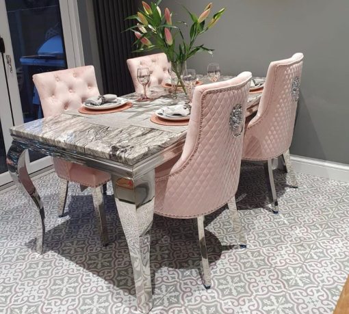 Marble Dining Table and 4 Chairs