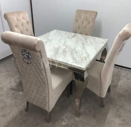 Cream Marble Dining Table