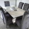 6 Seater Marble Dining Table and Chairs