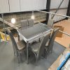Grey High Gloss Dining Table for Sale