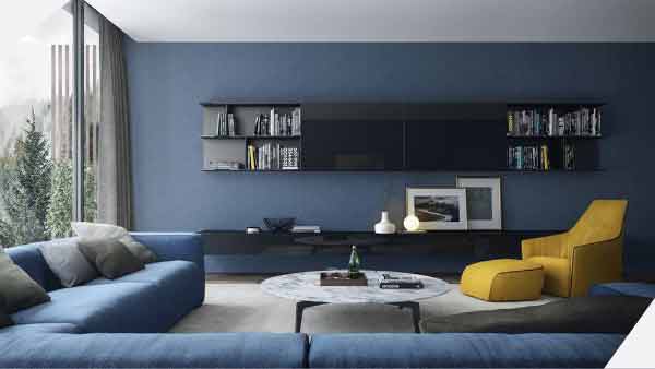 Use Cobalt Blue to Unwind in the Living Room