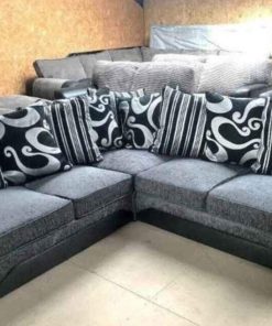 Shannon Black and Grey Corner Sofa
