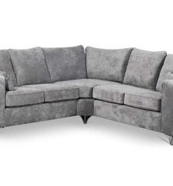 Kent Grey Fabric High Back Corner Sofa