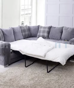 Verona Fernando Corner Sofa Bed Scatter Back Sleeper Grey