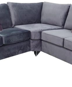 Warwick Grey Fabric Velvet Corner Sofa