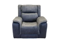 Hannan Electric Recliner Armchair Grey Micro Fabric-TFV