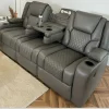 Orlando 3 Seater Electric Recliner Sofa Grey Aire Leather-TFV