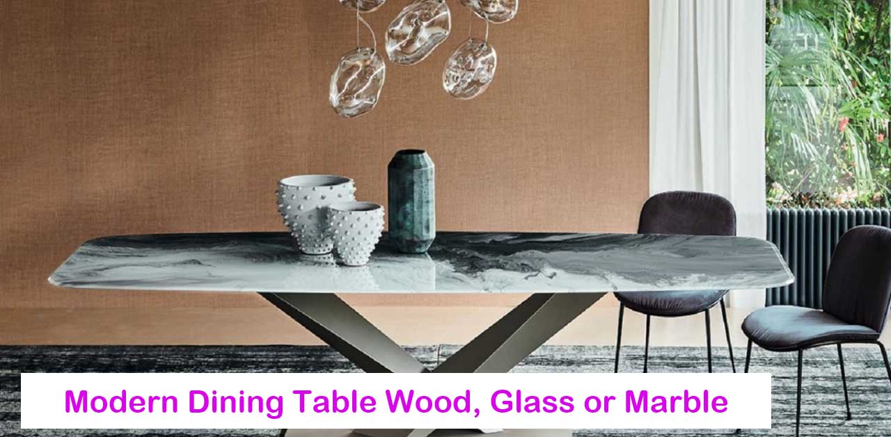Modern Dining Table Materials Wood, Glass or Marble (2)